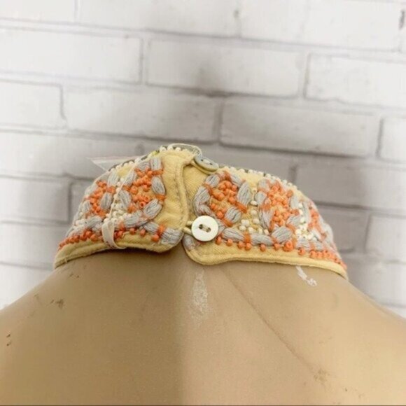 Free People Yellow Embroidered Crop Top - Picture 6 of 14